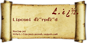 Lipcsei Árpád névjegykártya